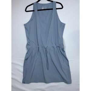 Lite Bare Womens Plus 2XL Dress Blue UPF 50 Plus UV Drawstring Pockets